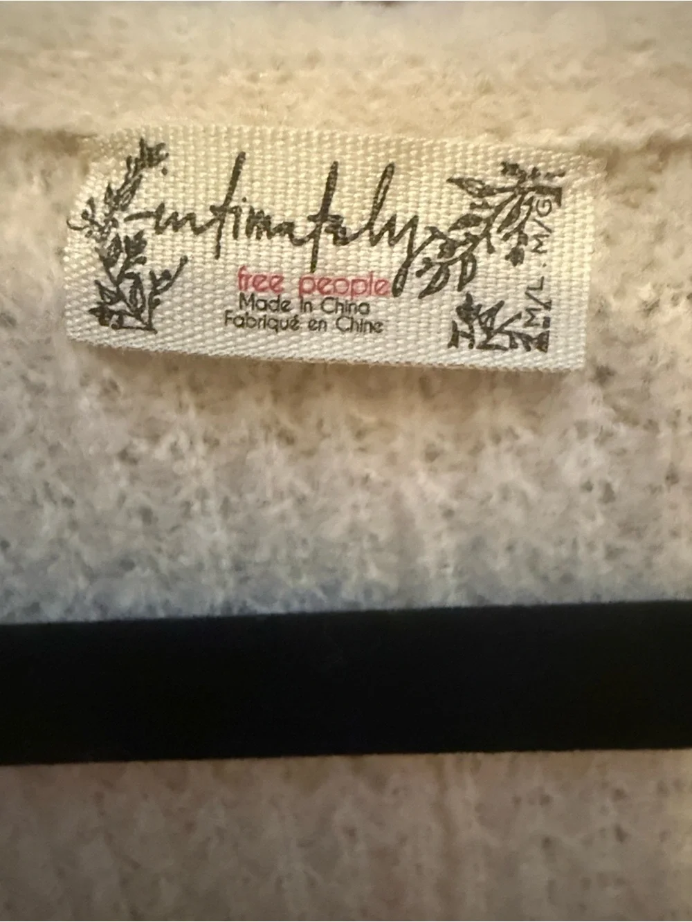 Free People Intimately COZY Oversized V-Neck Waffle Knit Sweater Tunic